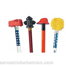FIREMAN PARTY PACK~ 25 Pc Fireman Firefighter Shaped Pencil topper Erasers Fire Party Favors Lot B07D7HH81X